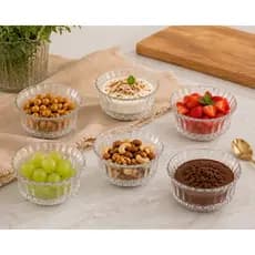 Conjunto 6 Bowls de Vidro Angel Lyor 11cm Sobremesa Petiscos