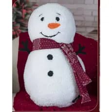 Almofada Decorativa Boneco de Neve Bordada – 30cm x 46cm