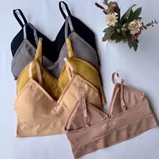 Kit de Sutiã Top Esportivo Para Exercícios e Uso Diário com Alça Fina Regulagem