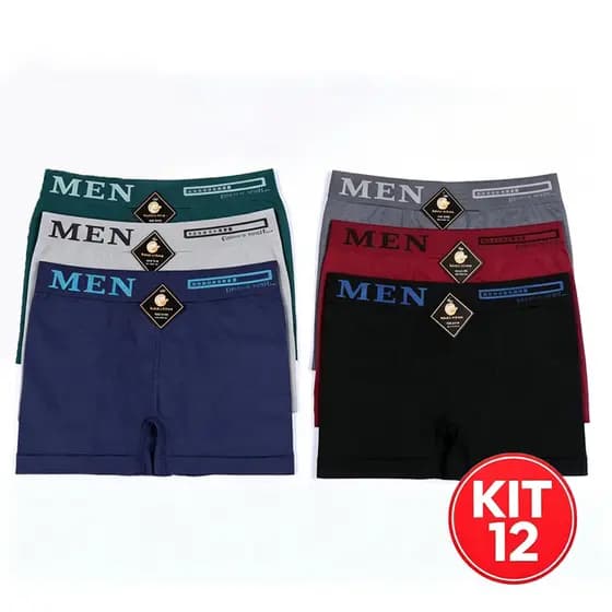 Kit 12 Cuecas Masculinas Box Microfibra