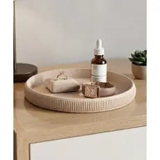 Bandeja Organizadora Japandi Redonda Multiuso Decorativa Minimalista
