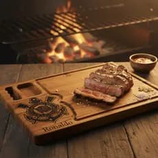 Tábua De Carne Personalizada Corinthians Tema De Time