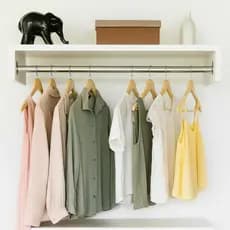 Cabideiro 1 Un  Prateleira Araras Roupas 60cm Closet Aberto