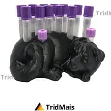 Suporte Para Tubos de Coleta Veterinária Cão Cachorro SRD 14 Tubos de Capacidade