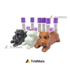 Base Suporte Para Tubos de Coleta Amostra Laboratório Terrier Escocês Veterinária Biomédica Médica