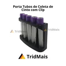 Porta Tubos de Coleta Uso em Campo com Clip para Cinto Veterinaria Pet Laboratorio