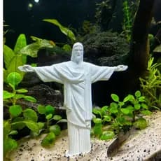 Cristo Redentor Decoração Aquário Terrário