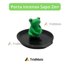 Suporte Porta Incenso Sapo Pescador, O Toque de Paz Para Meditação e Limpeza Energética Espiritual