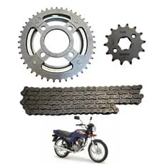 Kit Relação Tração Transmissão Honda CG 125 Titan 125 Ano 83 até 99 Alta Durabilidade Aço 1045