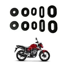 Kit 10 Borrachas Tampa Lateral Titan Fan 125/150/160 Honda