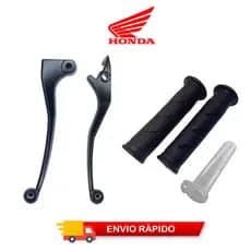 Par Manete Freio a Disco e Embreagem Honda CG FAN TITAN 125 150 160 + Par de Manopla + Roldana do Acelerador