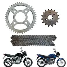 Kit Relação Transmissão Tração Honda Titan 150 2004 à 2015 Alta Durabilidade