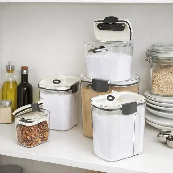 Kit Potes Herméticos 4 Peças Organizador Cozinha Vedação Segura Alimentos