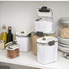 Kit Potes Herméticos 4 Peças Organizador Cozinha Vedação Segura Alimentos