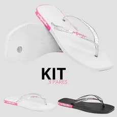 Kit Chinelo Feminino Casual Leve Macio Dia a Dia