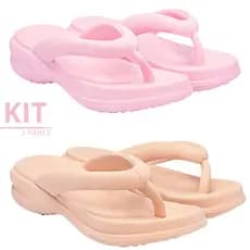 Kit Tamanco Feminino Confortável Leve Passeio