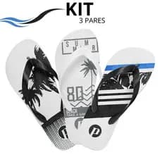 Kit Chinelo Masculino Confortável Dia a Dia