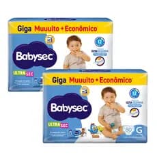 Kit 2x Fraldas  Infantil BabySec Ultrasec Giga G Galinha Pintadinha – 80 Unidades- Conforto e Alta Absorção