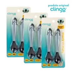 Talheres Articuláveis Clingo Colors Marinho - Flexíveis Kit c/ 3