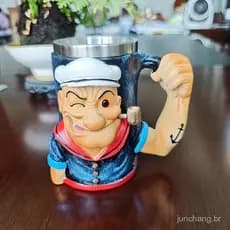 presente criativo 3d caneca 3d caneca resina 3d popeye power mug café decoração escritório presente namorada