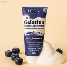 Gelatina Ativadora de Cachos Blueberry 200g – Proteção Térmica e Hidratação | Loca CosmeticsHF08