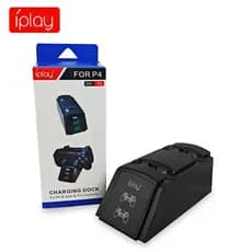 Carregador Rápido para Controle PS4, Base Dupla com Indicador LED Compatível PS4 Slim/Pro