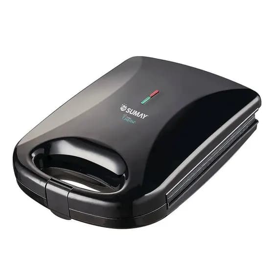 Sanduicheira Grill Elétrica Sumay 1200W Preto Para 4 Sanduíches Chapa Grande 220V Perfeita Para Sua Cozinha