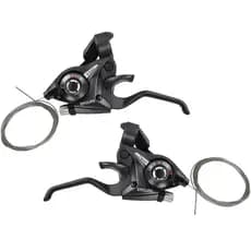 Par Trocador Passador Alavanca de Marchas Rapid Fire Saiguan Alumínio 3x7 21v para Bike e Bicicleta