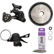 Conjunto de cambio de 12V com Cassete 11-52 Dentes Onmoove com Corrente ZSC 12 Velocidades Fina Indexada