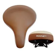 Selim Banco Retro de Bicicleta Largo com 2 molas Confortável Beach Ceci Cruiser Monark Marrom com Bege Moove