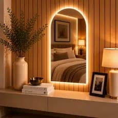 Espelho 90x70 Led Janela Touch Dimmer 3 Cores De Parede Eclipse