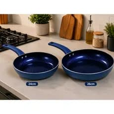 🍳 Frigideira Antiaderente Cerâmica 24cm ou 26cm Azul Praticidade, Saúde e Elegância na Cozinha! 🍳.
