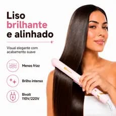 MAIMEITE Chapinha Profissional 2 em 1 Alisador e Modelador de Cachos Cerâmica Bivolt 110V/220V