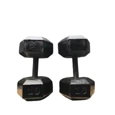 Par de Halter de 10kg - Halter sextavado de cimento - Treino em casa - Halter de 10kg