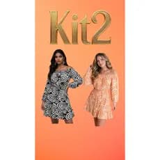 KIT 2 VESTIDOS CIGANINHA \VESTIDO MIDI ESTAMPADO\VESTIDO OMBRO A OMBRO