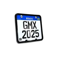 Protetor Suporte Moldura Reforçada para Placa de Moto Mercosul e Placa Refletiva