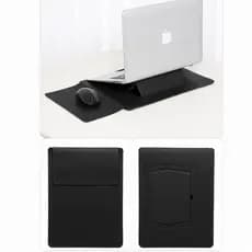 Capa de Couro para Macbook Com Suporte e Mousepad 13 a 15 Polegadas Bolsa para Notebook
