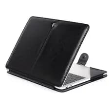 Capa de Couro Preta para Macbook Pro M2 13 Polegadas Case de Proteção Elegante