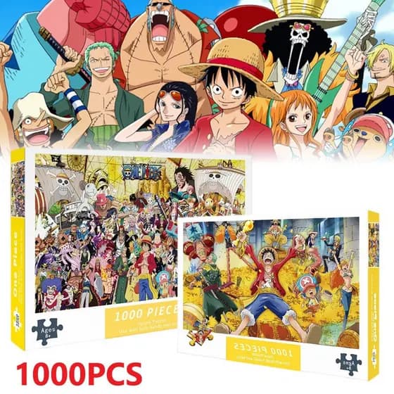 [ One Piece ] Quebra-Cabeça de 1000 Peças Luffy Anime Japonês Jogo de Montagem em Papel Brinquedos Infantis Decora9454