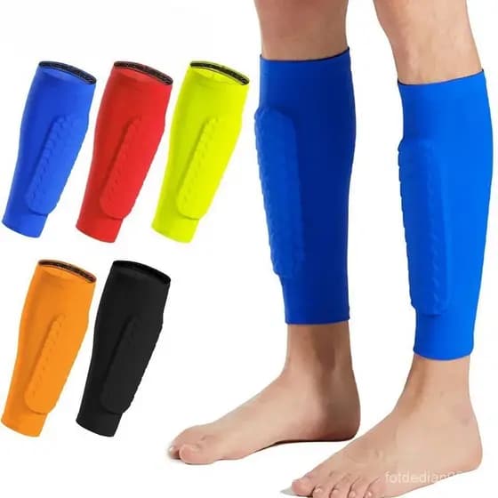 1 Pçs Favo De Mel Bezerro Meias Homens Futebol Anti-Colisão Deslizamento Fixo Legging Cobre Pé Guarda Perna Mangas De Pr