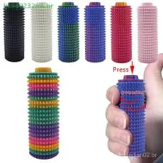 [MYBR] 3D Impresso Spiky Grippie Stim Click Toy Mini Fidget Rotativo Pressável Massageador Rolo De Estresse Presente De
