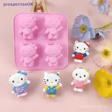 [newpros] Kawaii Diy Sanrio Hello Kitty Biscoito Ferramenta De Cozimento De Chocolate Bloco De Gelo De Silicone De Desen