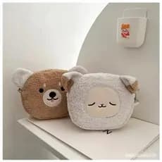 1 Pçs Bonito Gato Urso Ovelha Forma Recurso Estilo Nacional Couro Poliéster Plutônio Meninas Dos Desenhos Animados Luxo