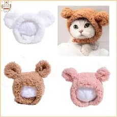 Ajustável Cão Chapéu Pelúcia Festa Halloween Vestir-Se Gato Cosplay Orelha 2 Peças