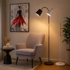 Luminária De Chão Moderna Abajur Pedestral No Piso 150CM Para Sala Quarto ou Escritório