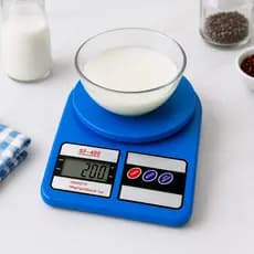 Balança Digital de Cozinha até 10kg Azul