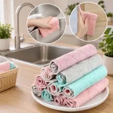 Kit 5/10/20 Peças Pano Absorvente Anti Óleo Para Cozinha /Pano De Microfibra /Toalha De Limpeza /Toalha De Mesa