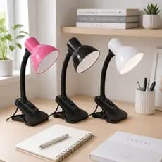 Luminária Abajur Articulável Com Garra Presilha Bivolt Quarto Escritório Leitura Salão Manicure