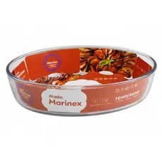 Assadeira de Vidro Oval Marinex Nadir -1,6 LITROS Temperado Travessa Refratária