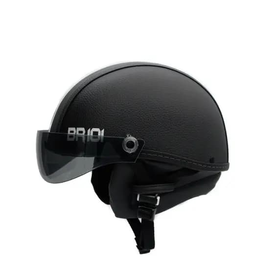 Capacete Coquinho Vision Preto BR101 Tamanho G para Scooter, Bike, Skate, Patins e Moto Elétrica